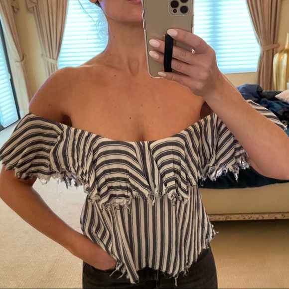 Blue Life small off the shoulder top - Picture 2 of 4